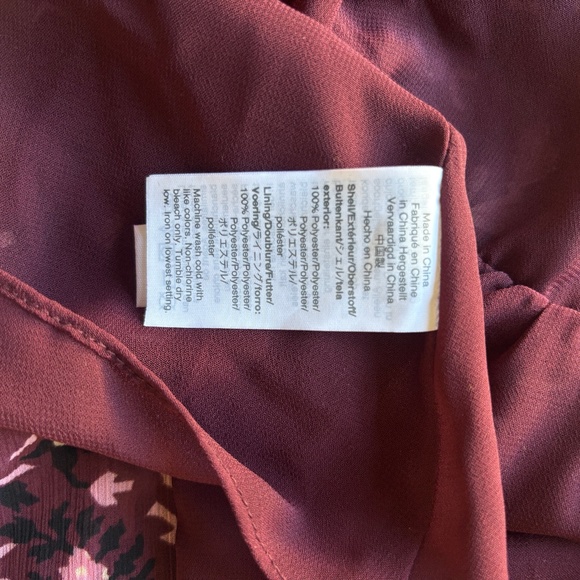 Georgette Flutter-Sleeve Peplum Top in Rich Paisley Small - Picture 10 of 12